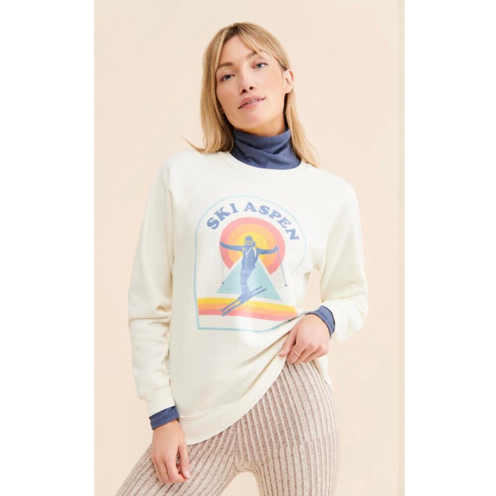 Retro Brand Aspen Sweatshirt Pullover Graphic Cotton Medium Cozy Everyday
